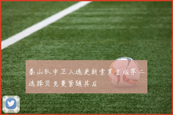 泰山队中卫人选更新索罗金成第二选择贝克曼紧随其后